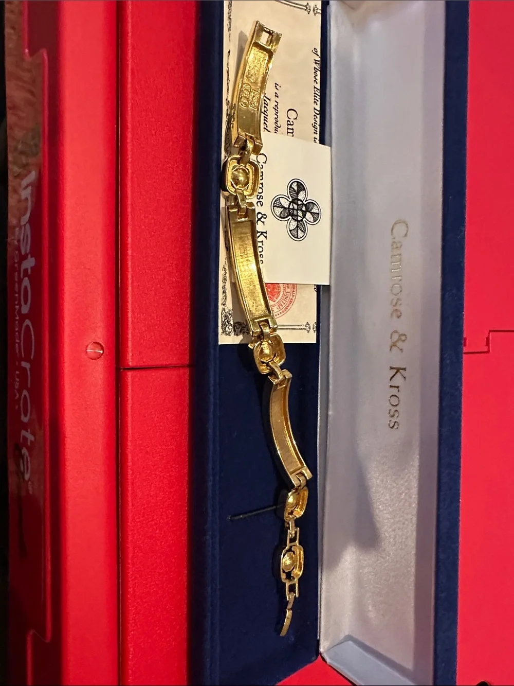 Camrose & Kross Gold Crystal Link Bracelet